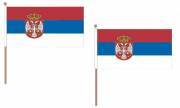 Håndholdt flag Serbien m/COA 15x22,5cm